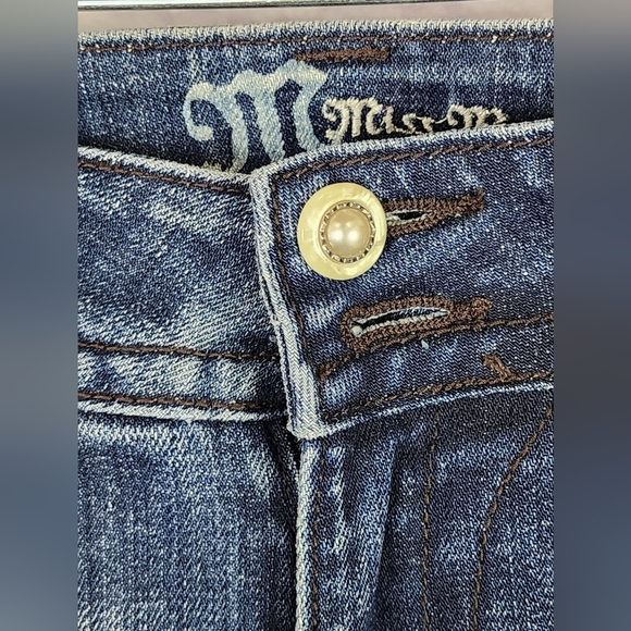 Miss Me classic, distressed, embellished bootcut jeans Size 26 - Picture 13 of 14